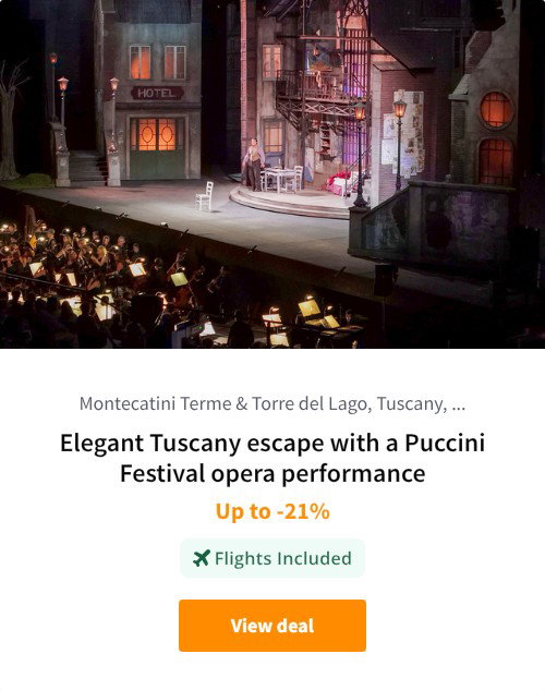 Elegant Tuscany escape with a Puccini Festival opera performance