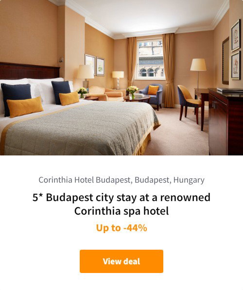 5* Budapest city stay at a renowned Corinthia spa hotel