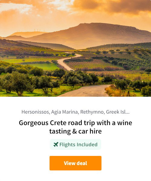 Gorgeous Crete road trip with a wine tasting &amp; car hire