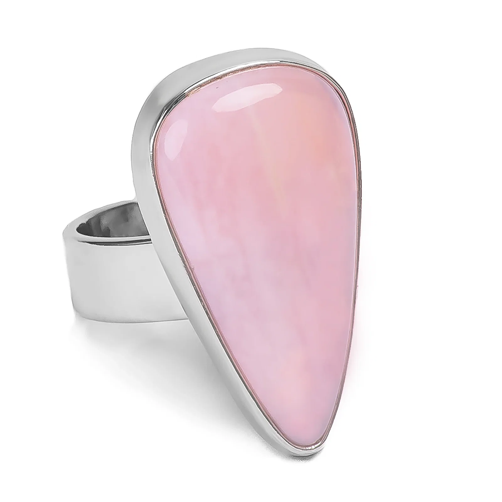 Image of Peruvian Pink Opal Statement Ring - Natural Designer Gemstone