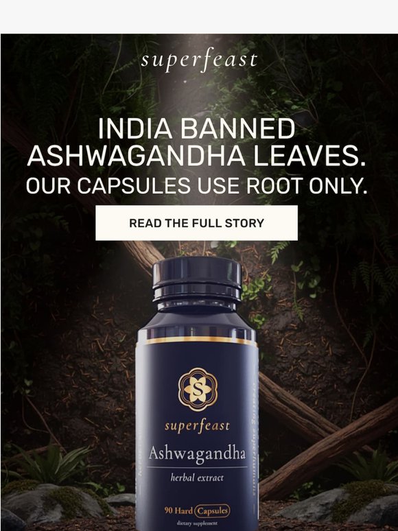 A quick one on the Ashwagandha news
