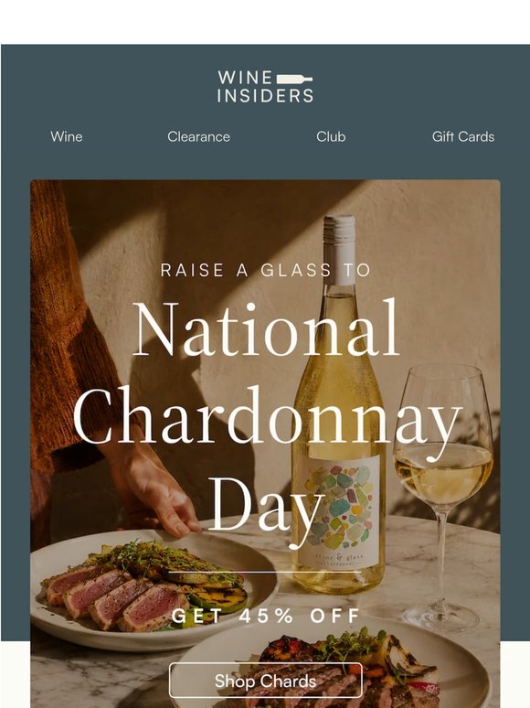 Celebrate Chardonnay Day with huge discount