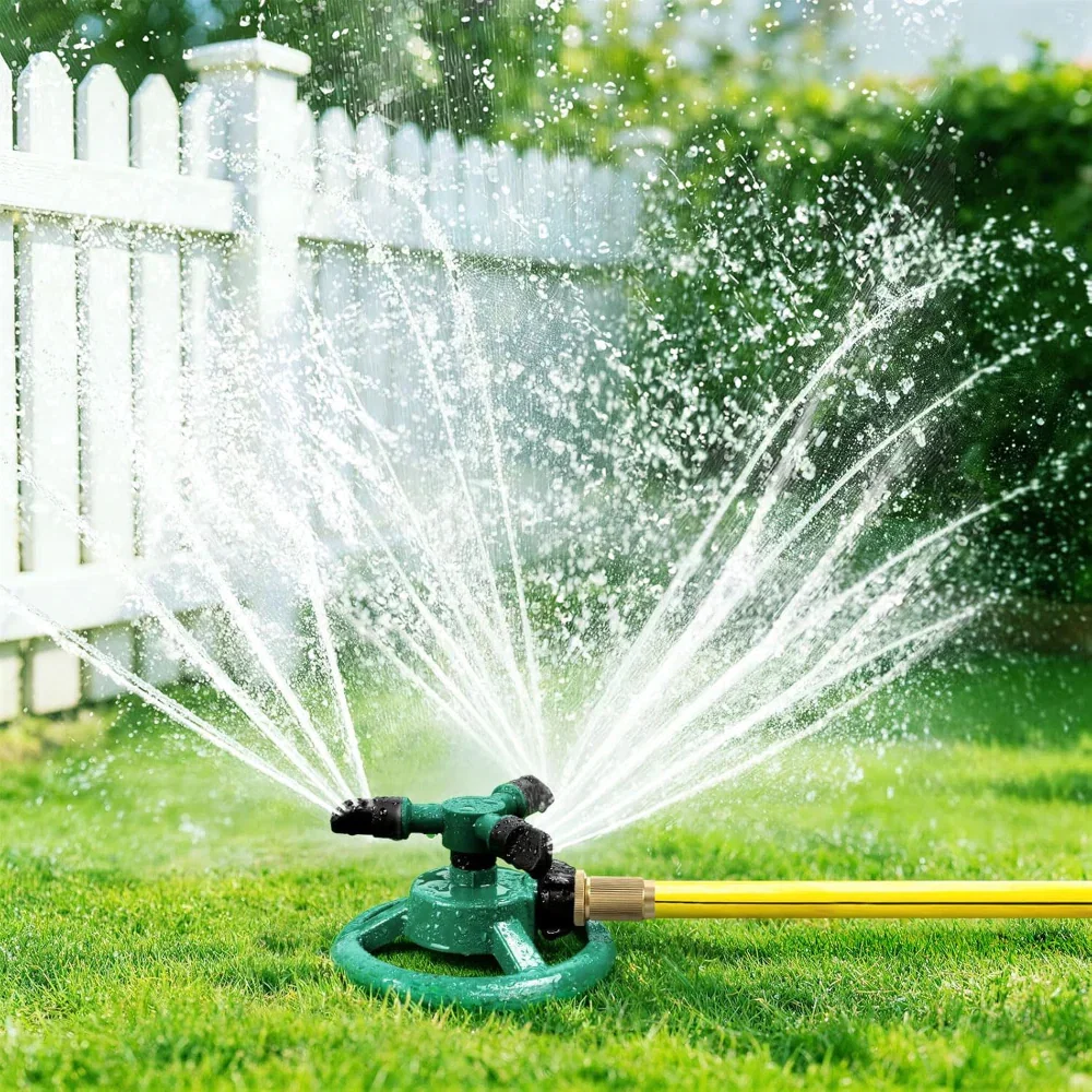 Rotating Lawn Sprinkler – Large Area Coverage – Yard Watering & Outdoor Play Use – Garden Sprinkler for Kids & Pets
