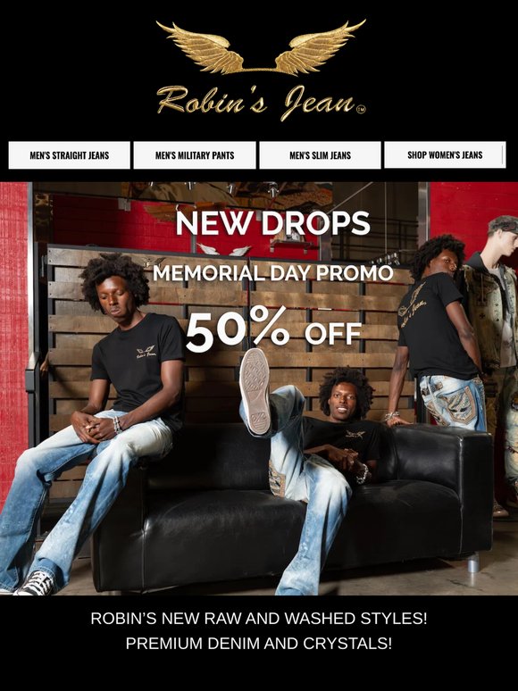 NEW DROPS! MEMORIAL DAY PROMO! 50% OFF!