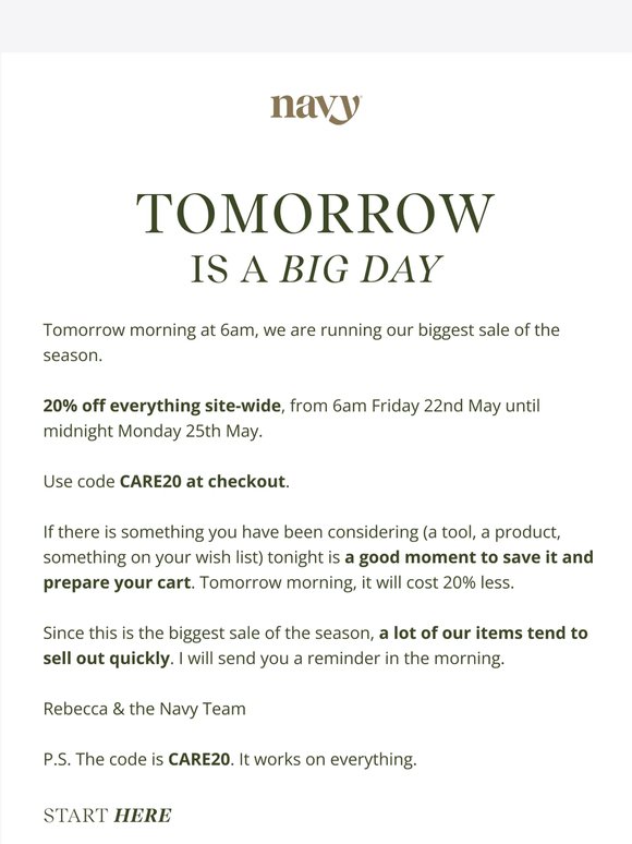 Save your favourites for tomorrow
