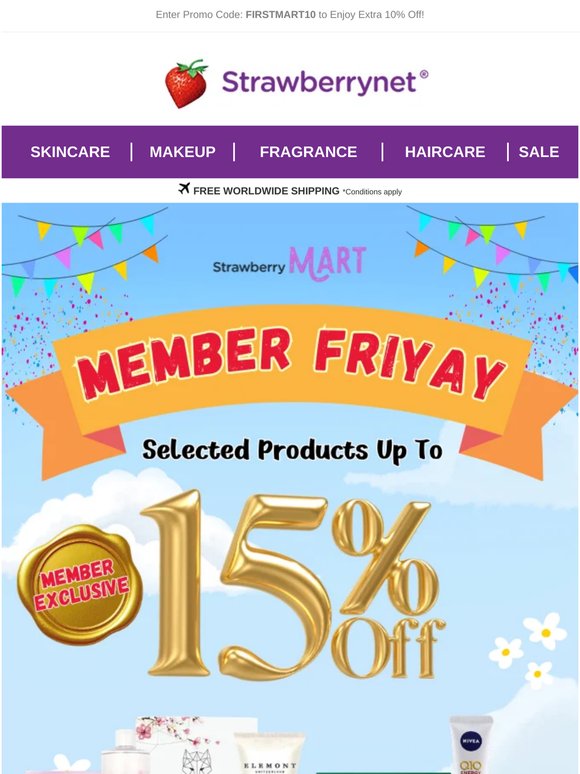 🍓MART Member FRIYAY 22/5🎉15% off Member Exclusive🌟ON FRIDAY ONLY⏰Weekly Special! SHOP NOW!🤩🖖🏻