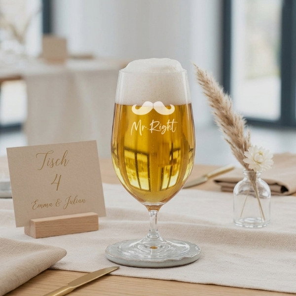 Bierglas mit Gravur