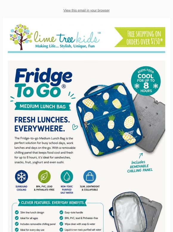 Fresh lunches, anywhere 🍍 Keep food cool for up to 8 hours!