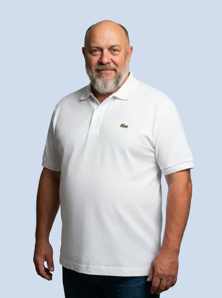 Lacoste Classic Fit polo, wit