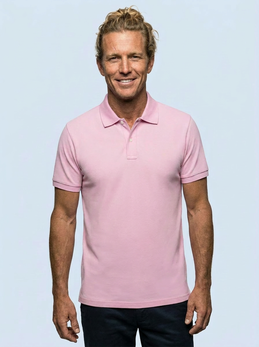 OLYMP Polo Casual, modern fit polo, roze