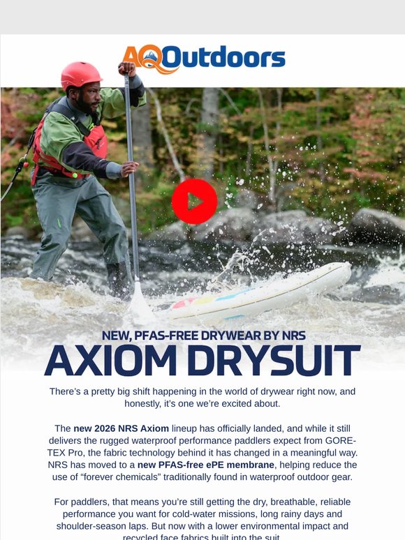 watch: our first impressions of the new NRS Axiom drysuit