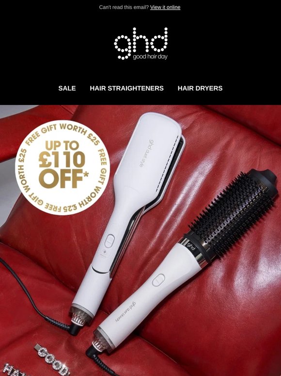 Make your routine easier: £110 off ghd wet‑to‑dry