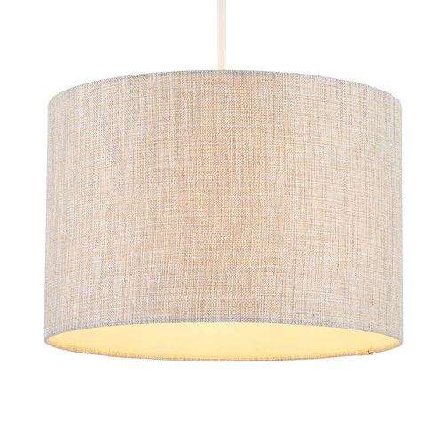 30cm Metallic Linen Easyfit Shade, Natural