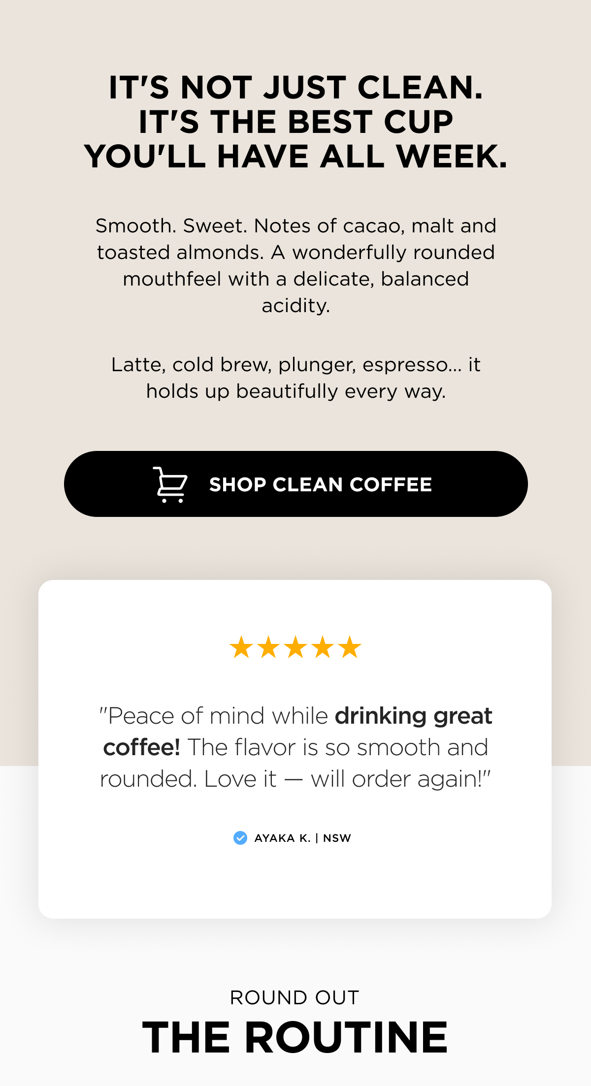 SHOP CLEAN COFFEE