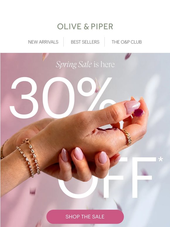Spring calls for 30% off