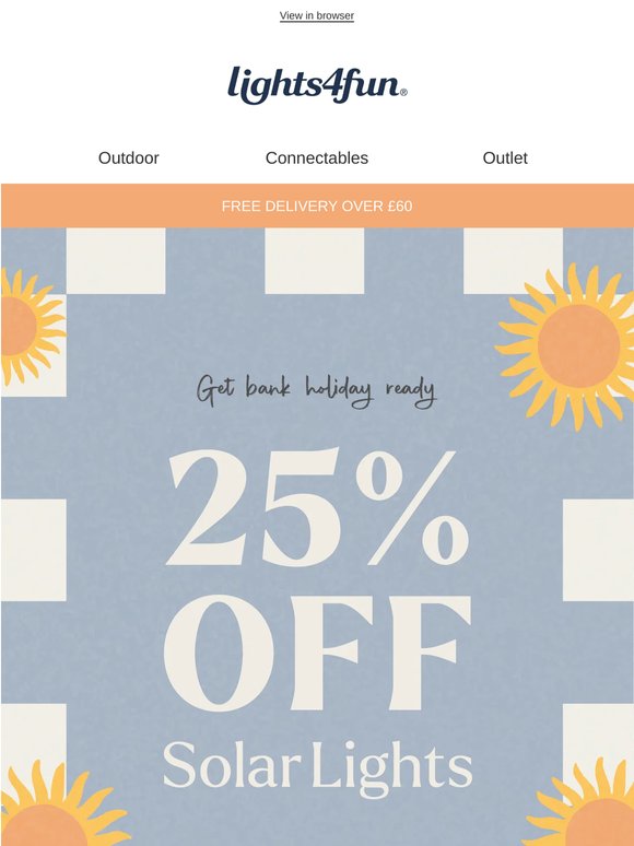 25% OFF Solar Lights 🌞 Don't miss out