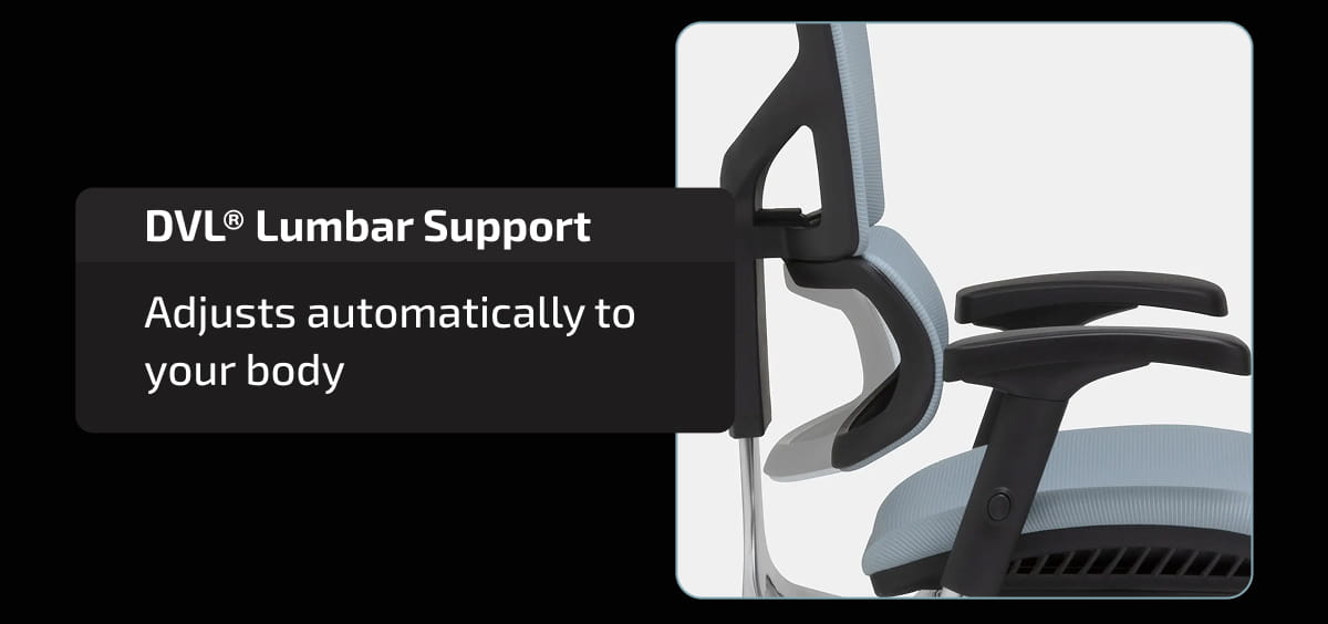 DVL® Lumbar Support Adjusts automatically to your body