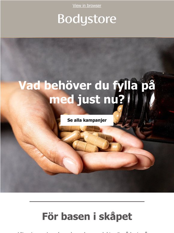 Kosttillskott, vätska och smarta favoriter på kampanj