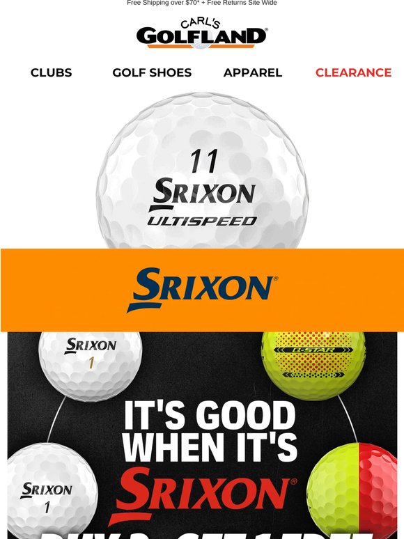 🔥 Srixon: Buy 2, GET 1 FREE Golf Balls + MORE
