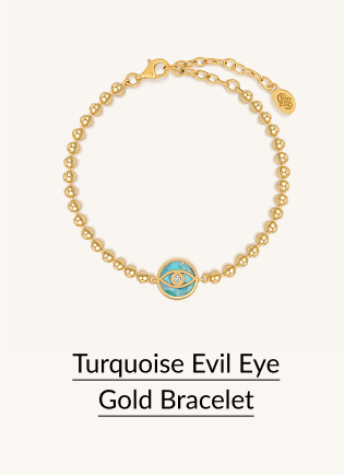 Turquoise Evil Eye Gold Bracelet