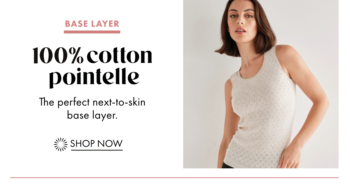 100% cotton pointelle