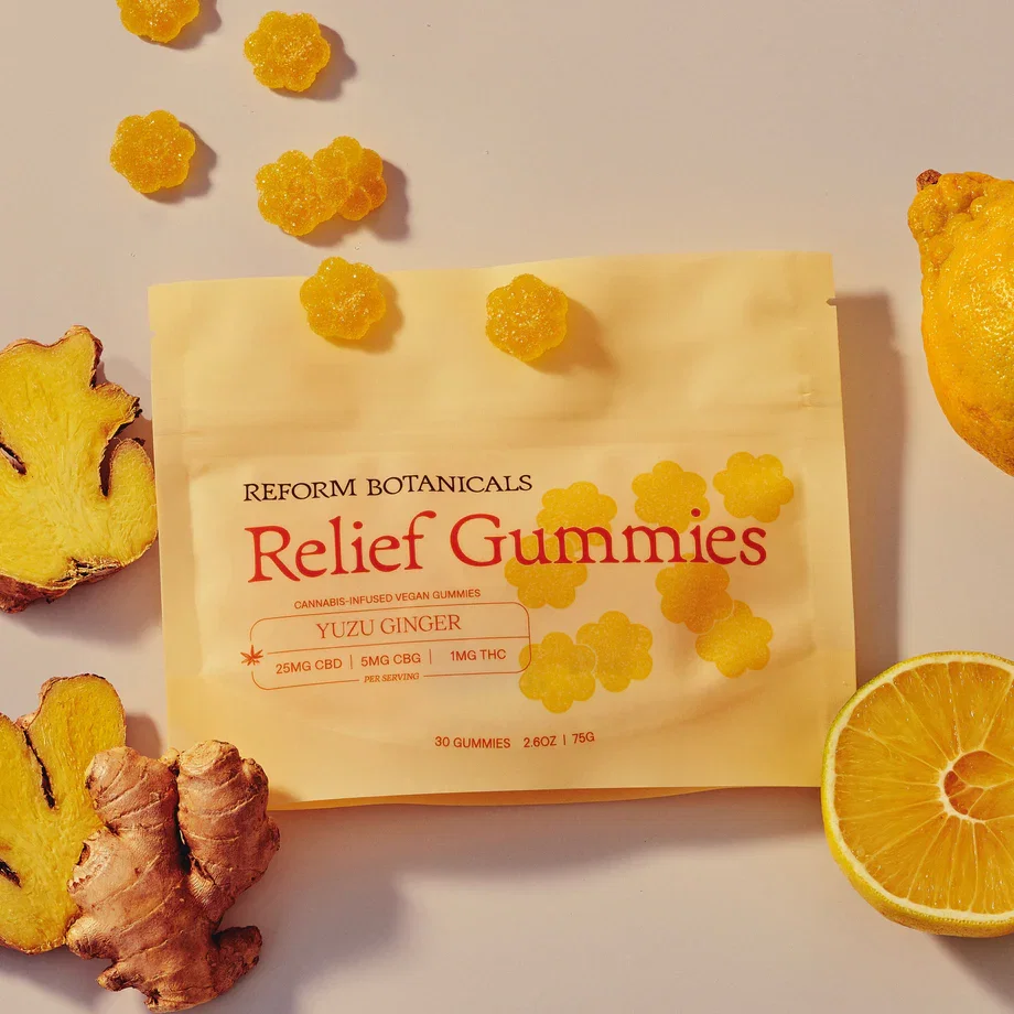 Relief Full Spectrum CBD + CBG Gummies, Yuzu Ginger