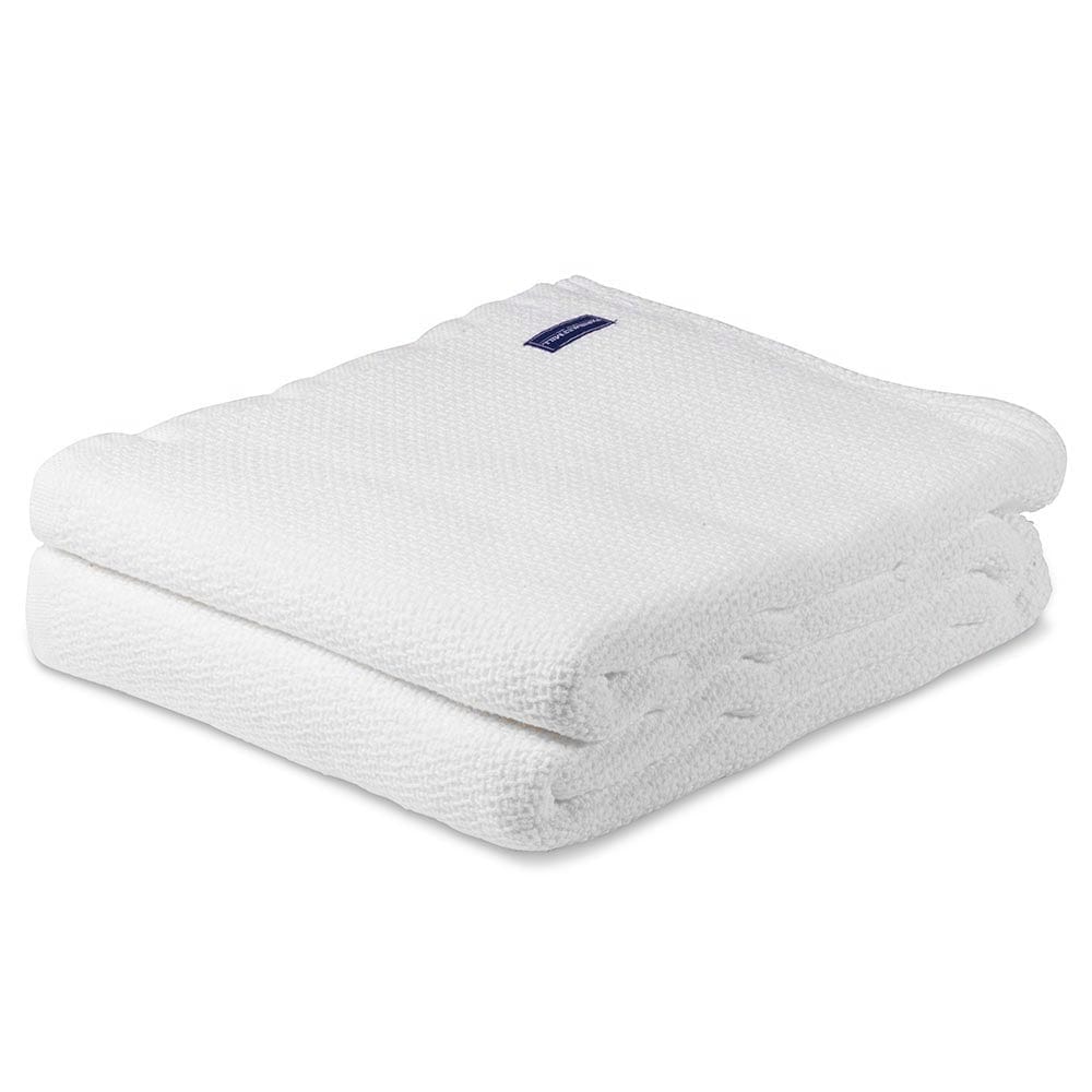 Image of Edgecomb Cotton Blanket - White