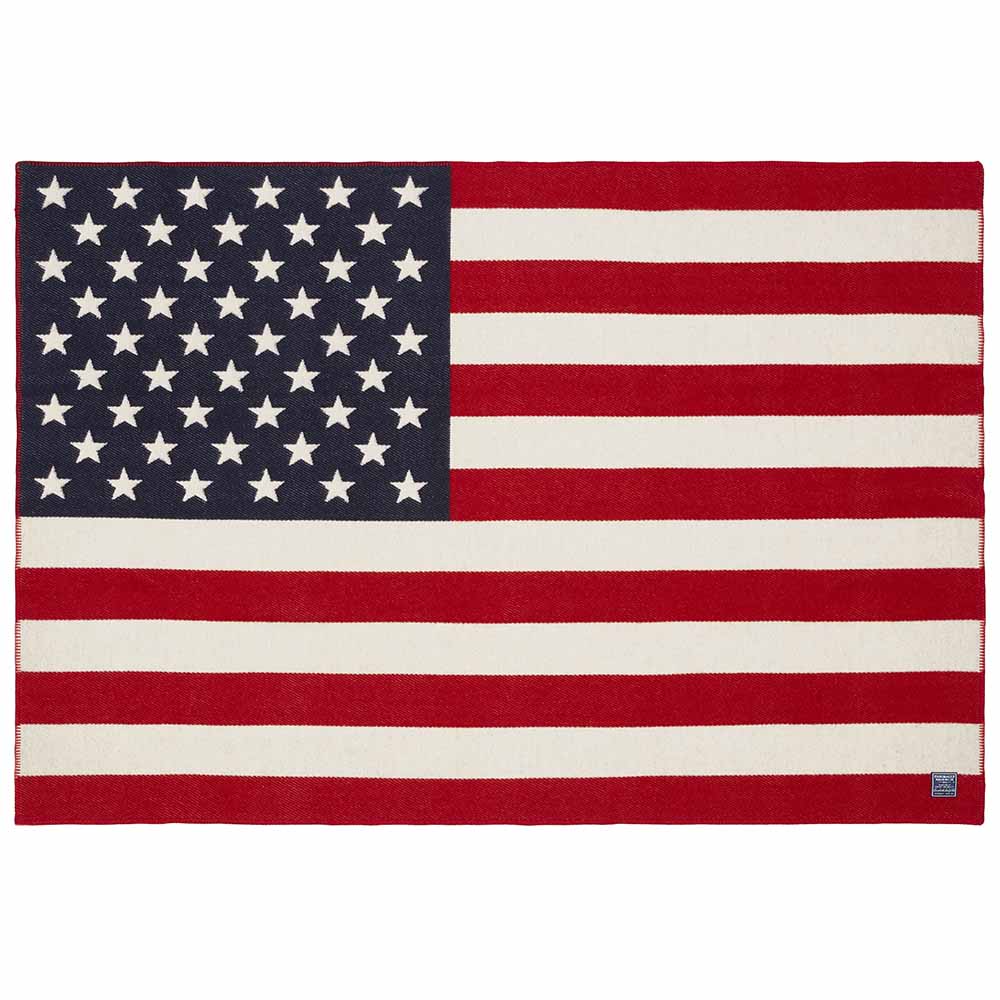 Image of Factory Second American Flag Red/White/Navy Wool Throw