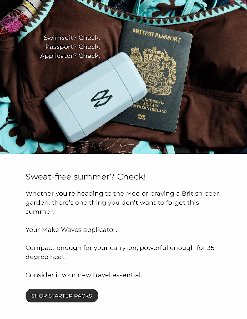 Sweat-free summer? Shop starter packs