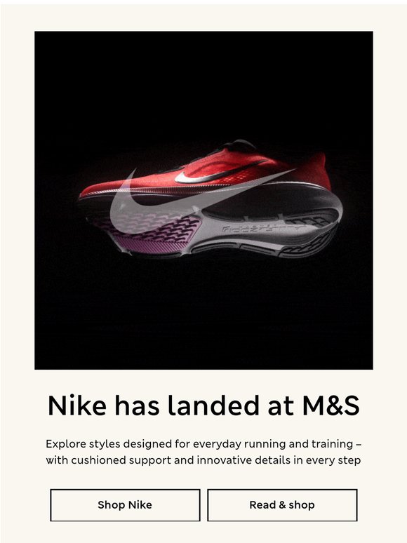 Drop everything! Nike just landed