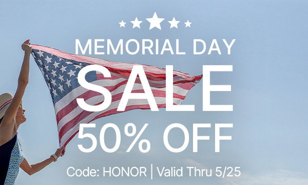 memorial day sale: 45% off - shop now