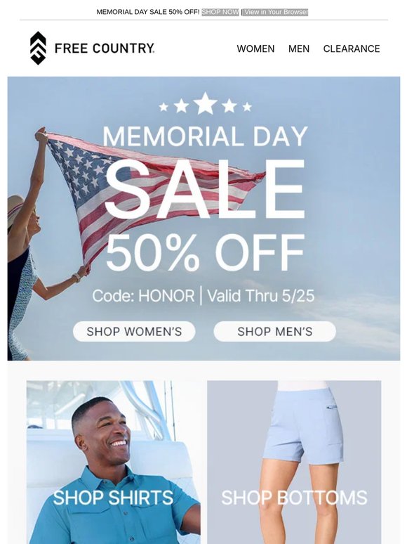 50% OFF Memorial Day Sale Starts Now!