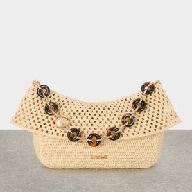 LOEWE Ola Raffia Crochet Medium Shoulder Bag