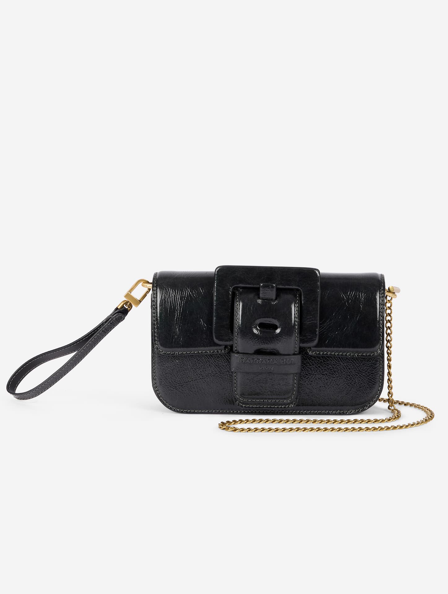 Petit Sac "Like Me" en cuir stampé lézard marine