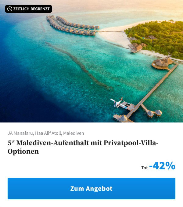 5* Malediven-Aufenthalt mit Privatpool-Villa-Optionen