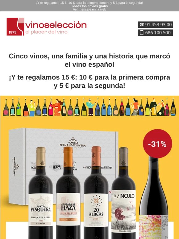 Con el apellido Pesquera, cinco grandes tintos con un 31% de descuento | Colección Familia Fernández Rivera