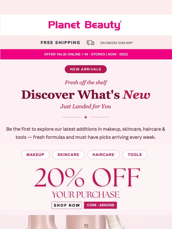 Your next beauty obsession is 20% OFF