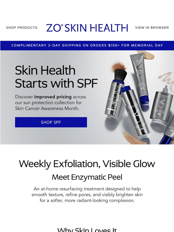 Complimentary Shipping. Elevated SPF.