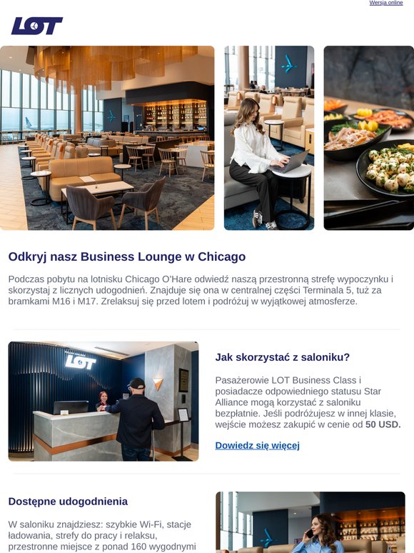 💺✈️ Zapraszamy do LOT Business Lounge w Chicago