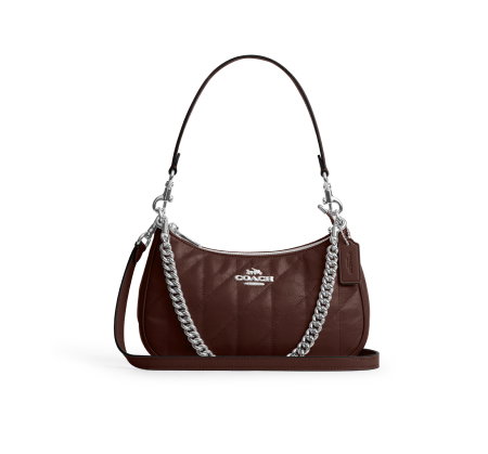 Teri Shoulder Bag With Quilting Silver/Maple