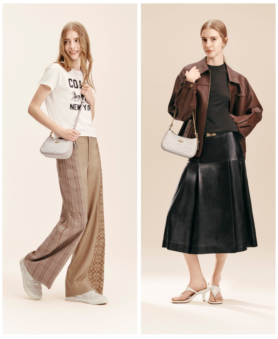Teri Shoulder Bag In Signature Canvas Gold/White/Chalk