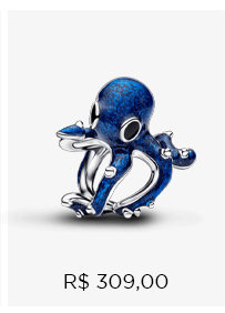 Charm Prata Polvo Azul Brilhante