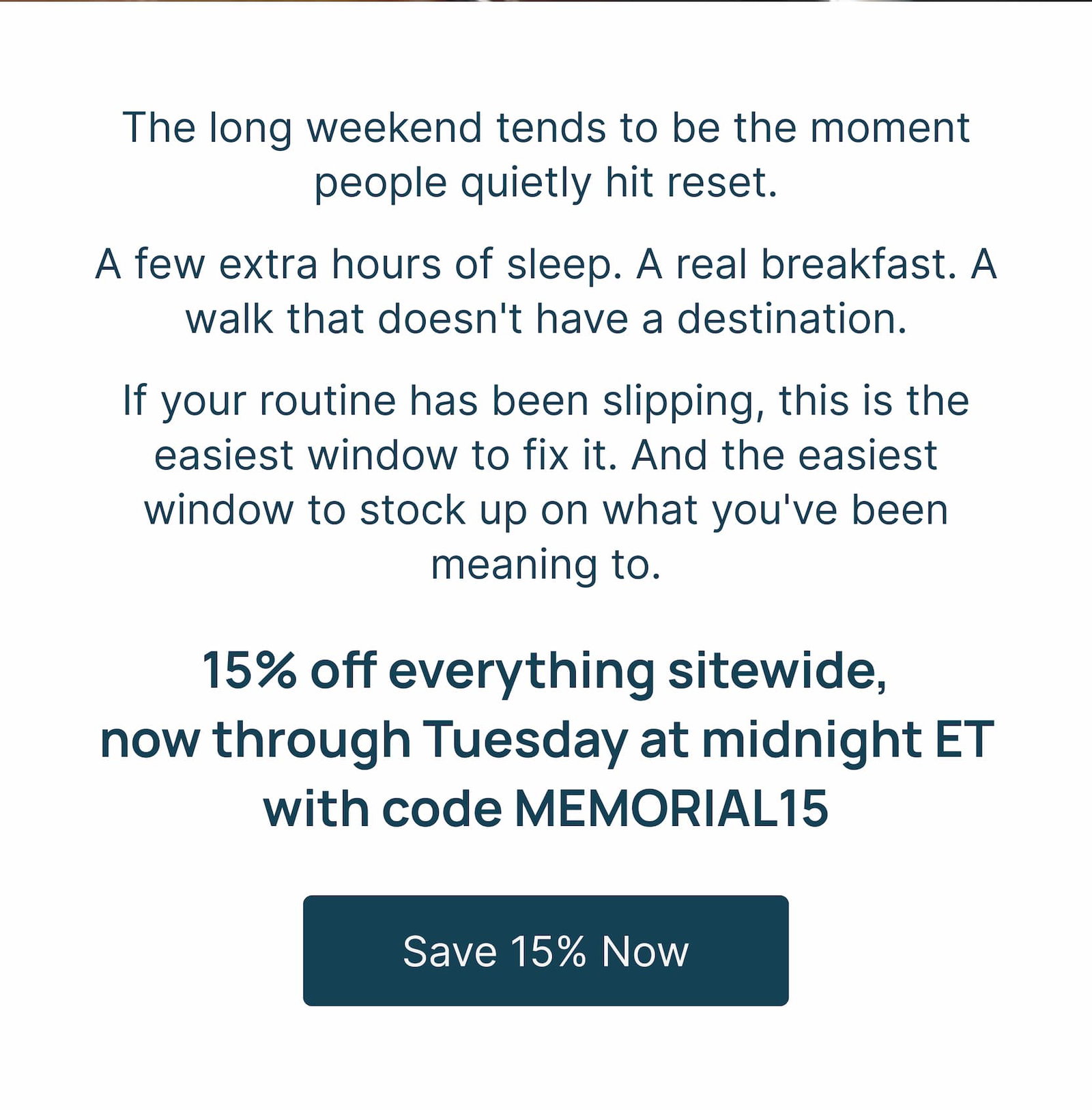 Save 15% Now