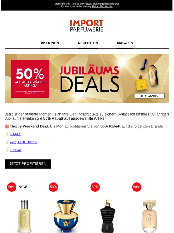 50% Rabatt: Schon von unseren Jubiläumsdeals profitiert?🔥