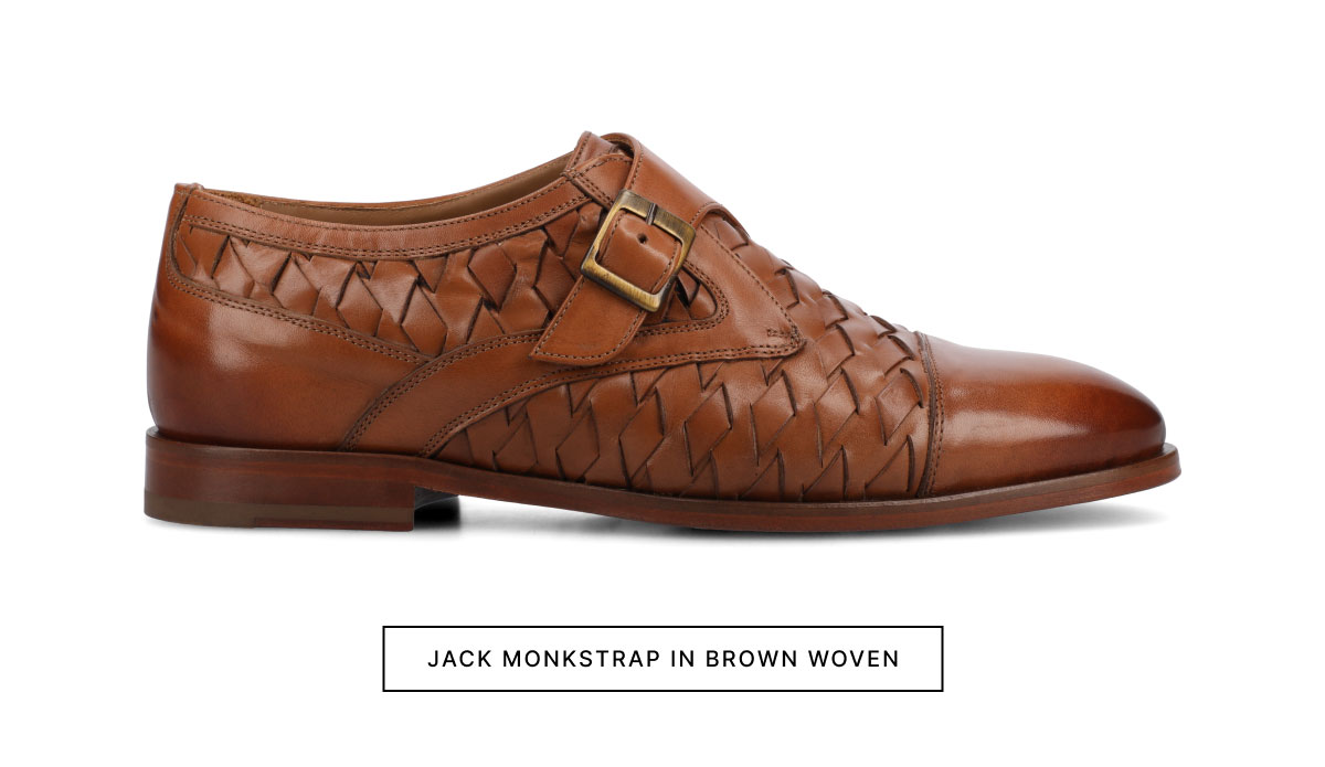 The Jack Monkstrap in Brown Woven