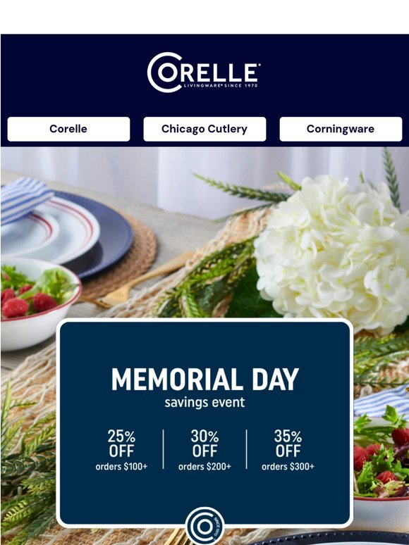 Saveup to 35% on your summer table