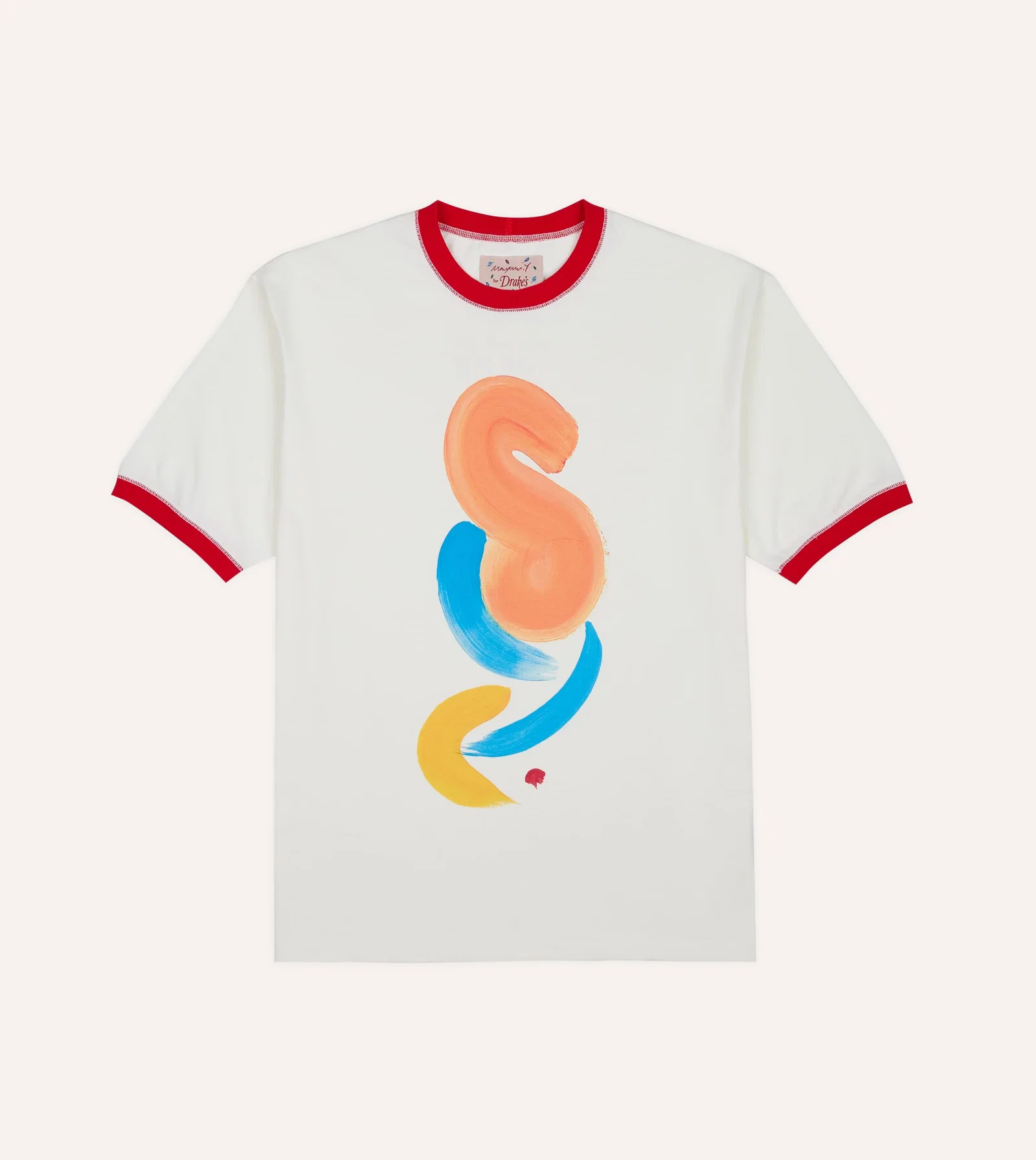 Image of Mayumi Y. for Drake’s Print Ringer T-Shirt