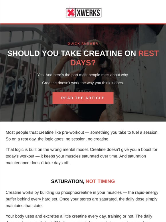 Should you take creatine on rest days?