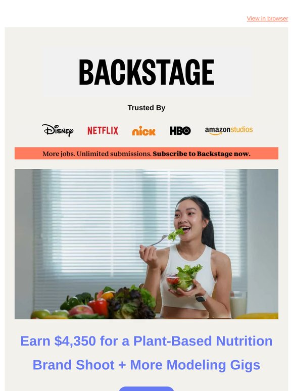 Earn $4,350 for a Plant-Based Nutrition Brand Shoot