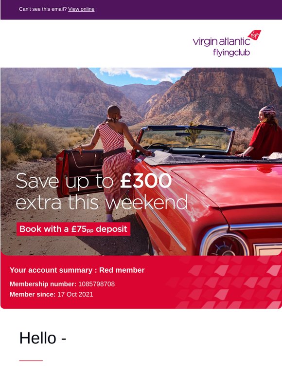 Save an extra £300 this weekend
